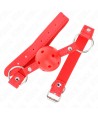 KINK - BÂTON RESPIRANT 4 CM AVEC DOUBLE RIVET MODÈLE 1 ROUGE 62,5 x 2,5 CM RÉGLABLE 42-58 CM