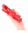 KINK - BÂTON RESPIRANT 4 CM AVEC DOUBLE RIVET MODÈLE 1 ROUGE 62,5 x 2,5 CM RÉGLABLE 42-58 CM