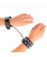 KINK - BRACELETS AVEC DOUBLE LIGNE DE CLOUS RÉGLABLES NOIR