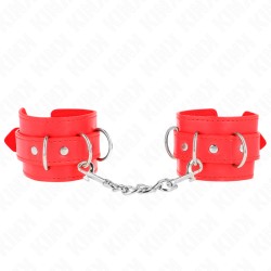 KINK - 3 APPAREILS-POIGNETS AJUSTABLES ROUGE 17,5-25 CM X 6 CM