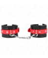 KINK - APPUI-POIGNETS NOIR AVEC CEINTURE ROUGE AJUSTABLE 17-28 CM X 6 CM