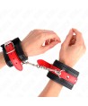 KINK - APPUI-POIGNETS NOIR AVEC CEINTURE ROUGE AJUSTABLE 17-28 CM X 6 CM