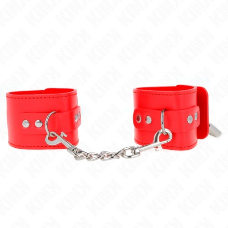 KINK - APPUI-POIGNETS AVEC FERMETURE PAR CADENAS ROUGE AJUSTABLE 16-23 CM X 5,5 CM