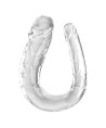 KING COCK - DOUBLE TROUBLE DOUBLE GODE 44 CM TRANSPARENT