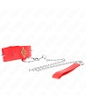 KINK - COLLIER DIAMANTS ROUGES AVEC CEINTURE 65 CM AJDUSTABLE 35-51 CM X 7 CM