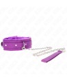 KINK - COLLIER AVEC LAISSE 65 CM AVEC RESTRICTIONS VIOLET 36-42 CM X 5,5 CM