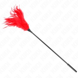 KINK - PLUSIEURS PLUMES DE CHATOUILLES ROUGES 45 CM