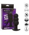 CALEXOTICS - ROCK BOTTOM PLUG ANAL PERLÉ 10 VIBRATIONS SILICONE NOIR