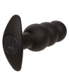 CALEXOTICS - ROCK BOTTOM PLUG ANAL PERLÉ 10 VIBRATIONS SILICONE NOIR