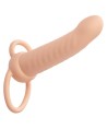 CALEXOTICS - MAXX DOUBLE PÉNÉTRATEUR NERVURÉ 10 VIBRATIONS FLESH