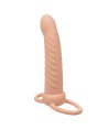 CALEXOTICS - MAXX DOUBLE PÉNÉTRATEUR NERVURÉ 10 VIBRATIONS FLESH