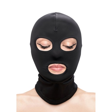 NS NOVELTIES - FETISH FASHION CAGOULE YEUX ET BOUCHE NYLON NOIR