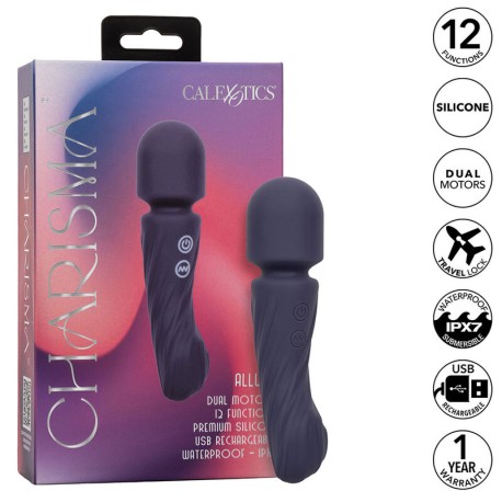 CALEXOTICS - CHARISMA ALLURE MASSEUR DOUBLE MOTEURS 12 FONCTIONS 17,25 CM X 4,5 CM VIOLET