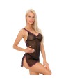 LIVCO CORSETTI FASHION - RAMLAH CF 90462 CHEMISE + STRING NOIR S/M