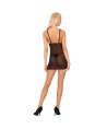 LIVCO CORSETTI FASHION - RAMLAH CF 90462 CHEMISE + STRING NOIR S/M