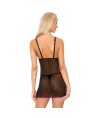 LIVCO CORSETTI FASHION - RAMLAH CF 90462 CHEMISE + STRING NOIR S/M