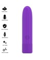 INTENSE - SYMONE BULLET VIBRANT RECHARGEABLE USB 8 VIBRATIONS VIOLET 10 X 2,2 CM