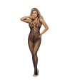 SUBBLIME - 951788 BODYSTOCKING LONG EN RESILLE AVEC BRETELLES SUR LA POITRINE ET LE DOS NOIR TAILLE UNIQUE