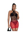 SUBBLIME - 952242 ROBE RÉSILLE ÉLASTIQUE DÉGRADÉ ROUGE ET NOIR TAILLE UNIQUE