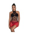 SUBBLIME - 952242 ROBE RÉSILLE ÉLASTIQUE DÉGRADÉ ROUGE ET NOIR TAILLE UNIQUE