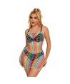 SUBBLIME - 952365 ROBE RÉSEILLE ÉPAULES NUES ARC-EN-CIEL TAILLE UNIQUE