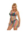 SUBBLIME - 952365 ROBE RÉSEILLE ÉPAULES NUES ARC-EN-CIEL TAILLE UNIQUE