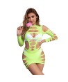 SUBBLIME - 952280 ROBE RÉSILLE ÉLASTIQUE MANCHES LONGUES VERT TAILLE UNIQUE