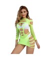 SUBBLIME - 952280 ROBE RÉSILLE ÉLASTIQUE MANCHES LONGUES VERT TAILLE UNIQUE