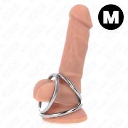 KINK - ANNEAU PÉNIS EN MÉTAL TRIPLE CHROME 3,8 CM À 5 CM MODÈLE 2