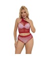 SUBBLIME - 952402 ENSEMBLE RESILLE AVEC LOSANGES ROSES TAILLE UNIQUE