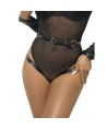 SUBBLIME - 953690 MENOTTES AVEC CEINTURE DE BONDAGE NOIRE TAILLE UNIQUE