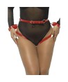 SUBBLIME - 953706 MENOTTES AVEC CEINTURE DE BONDAGE ROUGE TAILLE UNIQUE