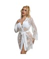 SUBBLIME - 954369 CHEMISE DE NUIT À MANCHES LONGUES À MOTIF FLORAL BLANC S/M