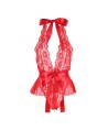 SUBBLIME - 953973 BODY SEXY A VOLANTS + CEINTURE ROUGE S/M