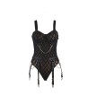 SUBBLIME - 954260 BODY AVEC CHAÎNES + PORTE-JARRETELLES NOIR S/M