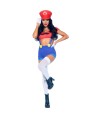 LEG AVENUE - COSTUME SEXY MARIO BROS ROUGE/BLEU S