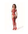 PASSION - BS 106 BODYSTOCKING ROUGE TAILLE UNIQUE