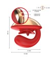 INTENSE - VIBRATEUR STIMULATEUR MARIAH EN FORME DE U 10 VIBRATIONS ROUGE