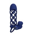 PRETTY LOVE - GIANN ANNEAU VIBRATEUR AVEC GAINE EN SILICONE BLEU