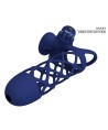 PRETTY LOVE - GIANN ANNEAU VIBRATEUR AVEC GAINE EN SILICONE BLEU