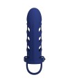 PRETTY LOVE - ALTAF ANNEAU VIBRATEUR AVEC GAINE EN SILICONE BLEU