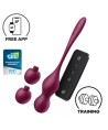 SATISFYER - LOVE BIRDS VARY BALLES VIBRANTES APPLICATION GRATUITE VIN ROUGE