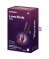 SATISFYER - LOVE BIRDS VARY BALLES VIBRANTES APPLICATION GRATUITE VIN ROUGE