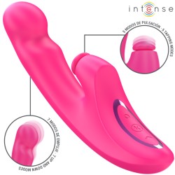 INTENSE - EMI VIBRATEUR 13,5 CM MULTIFONCTION 3 EN 1 10 VIBRATIONS ROSE