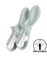 SATISFYER - AIR PUMP BOOTY 3 VIBRATEUR ANAL GONFLABLE GRIS VERT