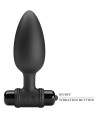 PRETTY LOVE - VIBRA BUTT PLUG 2 PLUG ANAL 10 VIBRATIONS NOIR