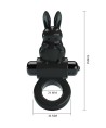 PRETTY LOVE - ANNEAU VIBRATEUR EXCITANT RABBIT 10 VIBRATIONS NOIR