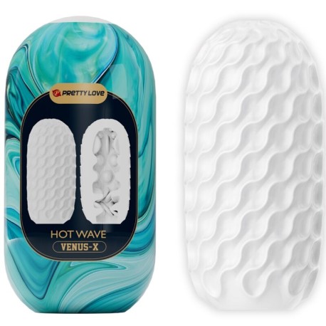 PRETTY LOVE - MASTURBATEUR POUR HOMME EN SILICONE HOT WAVE BLANC