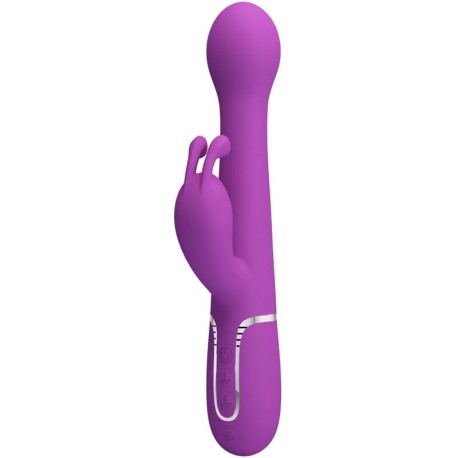 PRETTY LOVE - VIBRATEUR LAPIN MULTIFONCTION 3 EN 1 DEJON VIOLET