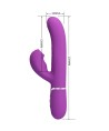 PRETTY LOVE - VIBRATEUR LAPIN MULTIFONCTION 3 EN 1 PERLITA VIOLET